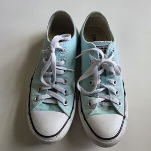 Converse Low Top Sneakers in Mint Aqua